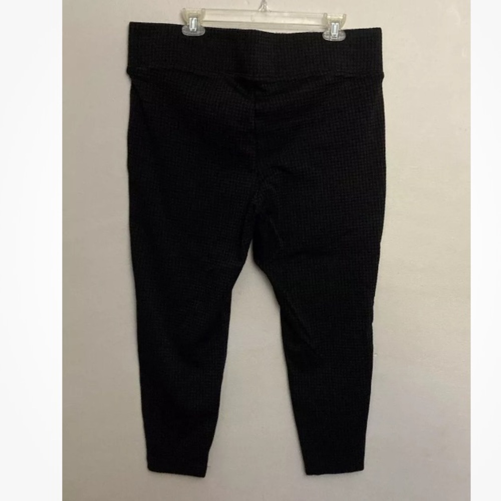 12-14 Torrid Leggings Gray Black check 2 Pull on wide Band